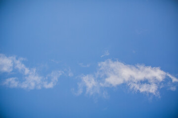 A blue sky with clouds for background.