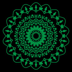 Mandala Art design flower flora shape circle tattoo style henna