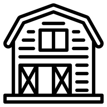recommend clip art: barn line icon