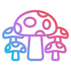mushroom gradient icon