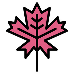 Obraz premium maple leaf line icon