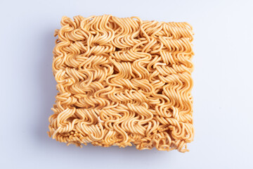 instant noodles on a white background