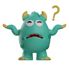 Cute Monster 3D Cartoon has a question