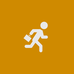 Businessman Running - Sticker