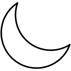 halloween line_crescent moon line icon