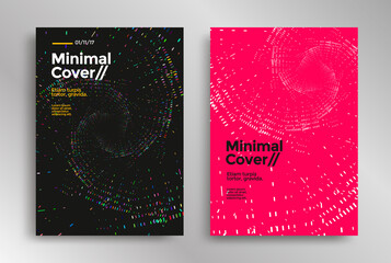 Minimal cover or poster design. Modern flyer with line pattern. Vector illustration