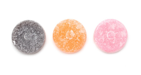 Lollipops candy on a white background.