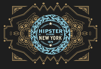 Western card with vintage style