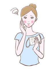 マスクによる摩擦・肌荒れに悩む女性