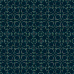 Abstract seamless pattern with diamonds flowers