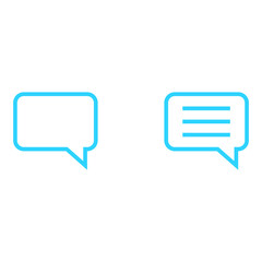 Speech bubble blue web icon