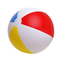 Beach ball on a white