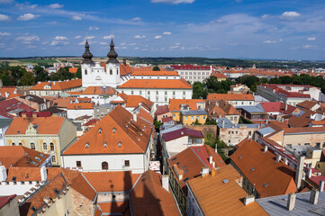 Fototapeta premium Panoramic view of Znojmo, historical and cultural town of southern Moravia, Czech Republic