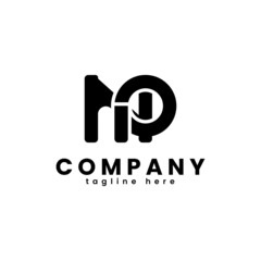 NP or MP letter Logo Vector. Bold, strong and modern. Suitable for use in any industrial business. © M Mulyadi