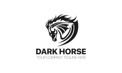 Dark Horse Logo Design Template
