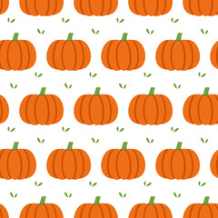 pumpkin seamless pattern. vector background