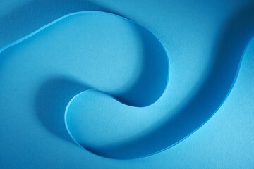 blue color strip wave paper. Abstract texture blue background