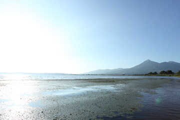 猪苗代湖と磐梯山