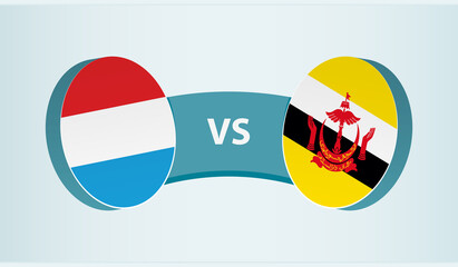 Luxembourg versus Brunei, team sports competition concept.