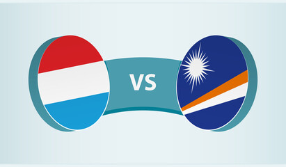 Luxembourg versus Marshall Islands, team sports competition concept.