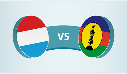 Luxembourg versus New Caledonia, team sports competition concept.