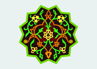 Repainted in another color combination, , Medina Islamic Art Collection, gift from Camilla Chandler Frost