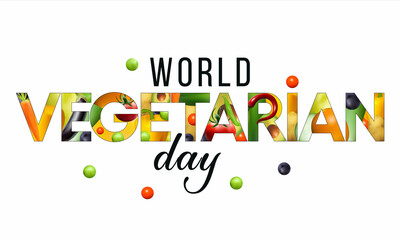 World Vegetarian day is observed every year on October 1st, To promote the joy, compassion and life-enhancing possibilities of vegetarianism. Vector illustration