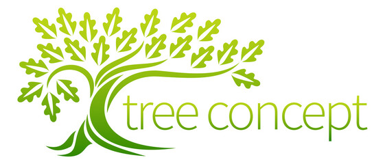 Fototapeta premium Oak Tree Icon Concept