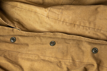 Canvas cloth military jacket with buttons