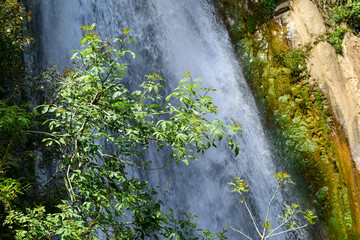 View of the waterfall of Kefrida in Bejaia, Algeria.