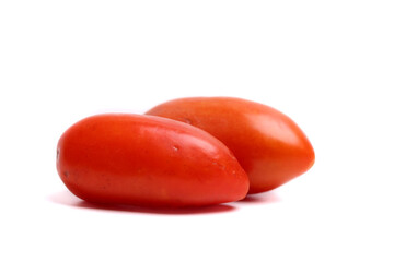 Two Red Tomatoes isolated on White Background