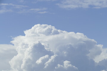Naklejka premium Weisse Wolken, Blauer Himmel, Hintergrundbild, Deutschland, Europa