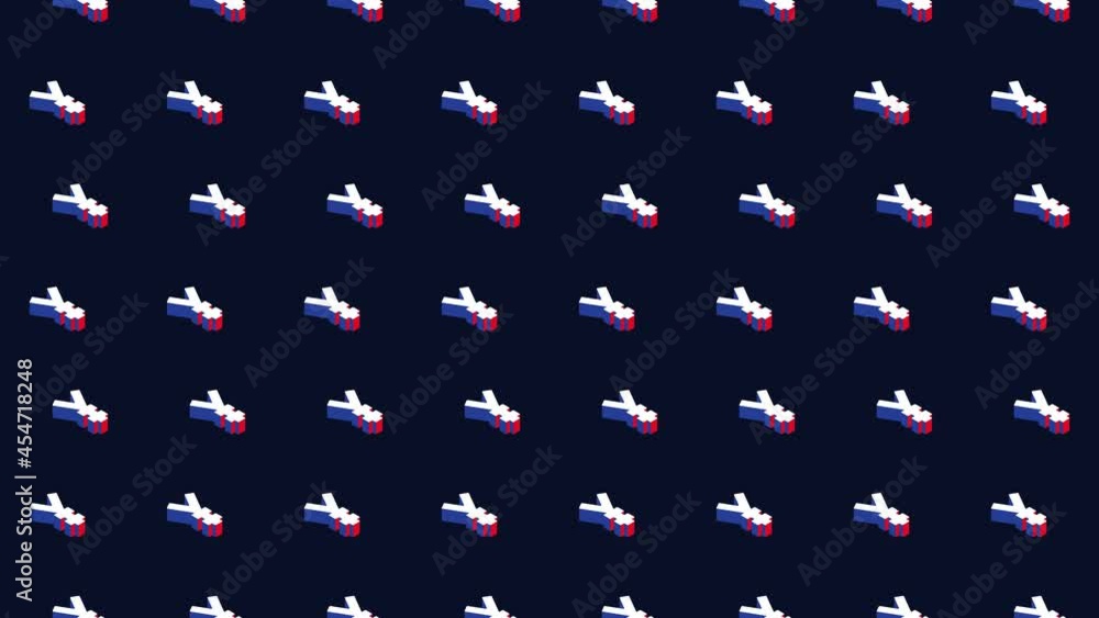 Aufkleber isometric symbols of japanese currency yen in animated pattern. simple seamless loop modern motion g
