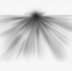 Burst Halftone light effect. glowing light burst. abstract grunge halftone dots background.