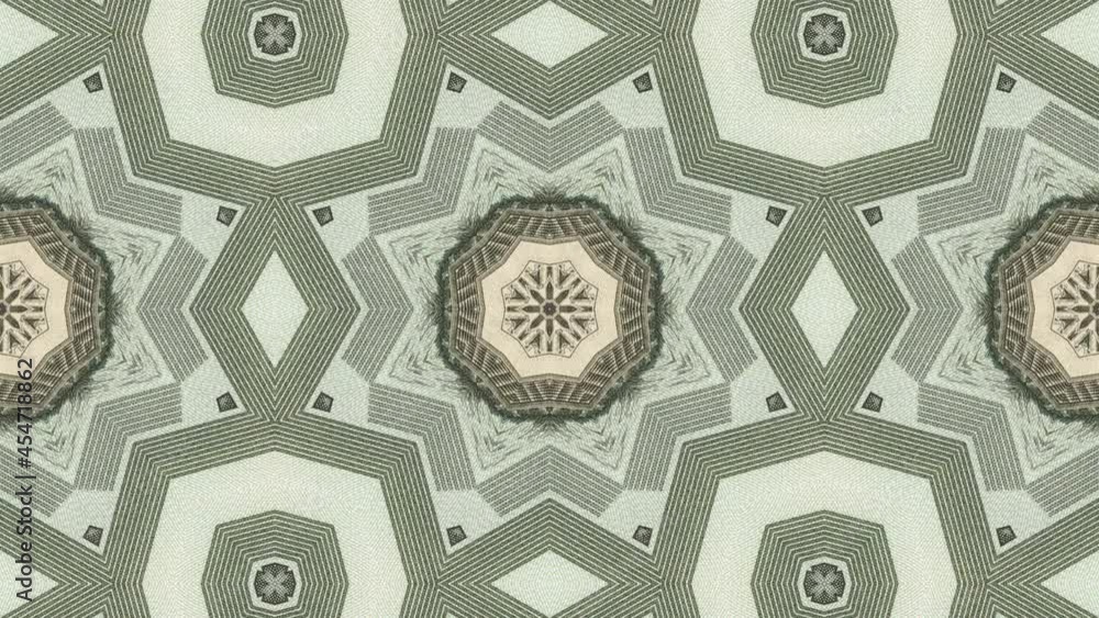 Poster animated pattern with 10 russian rubles banknote. creative seamless loop motion graphic mosaic finan