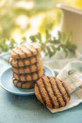 Granola and cookies, healthy eating, wellbeing, healthy lifestyle, breakfast in the morning