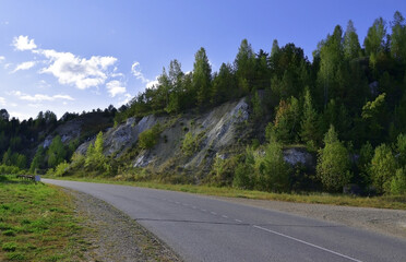 White rocks on the Kishert-Posad highway