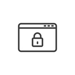 Secure website page icon with white background