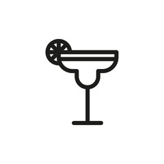 Margarita glass icon vector on white background