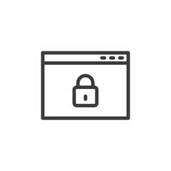 Secure website page icon with white background.