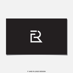 F AND R LETTER LOGO DESIGN VECTOR