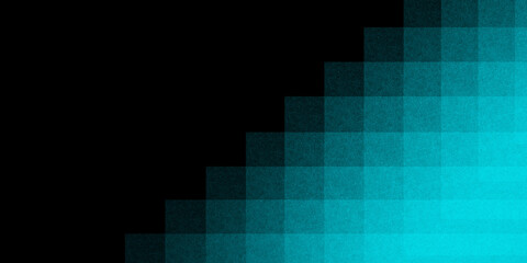 Abstract neon blue mosaic background. Rectangular geometric pattern