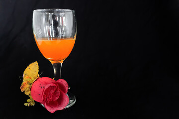 rose and orange juice