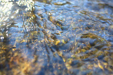 clean transparent fresh water stream background nature abstract