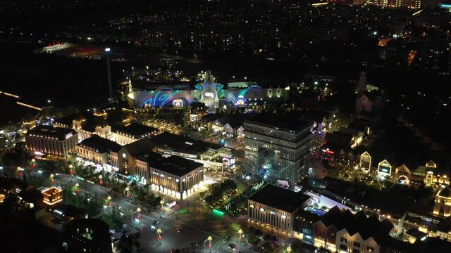 aerial view of city skyline of kunming 