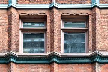 Architecture of windows in Saint George's Hall which is a heritage building in Toronto, Canada