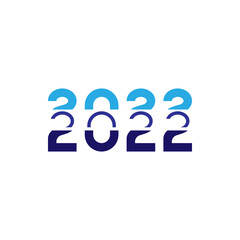 Original Inscription for new year 2022. Flat Vector Illustration EPS10.