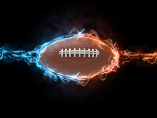 American football and electric waves