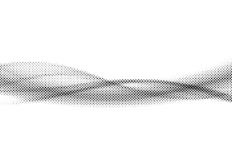 Abstract halftone wave background. Modern gradient halftone pattern vector illustration. Black and white Halftone dot art. 