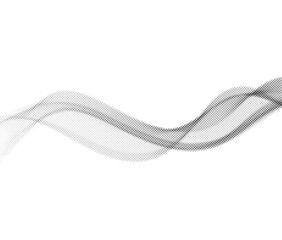 Abstract halftone wave background. Modern gradient halftone pattern vector illustration. Black and white Halftone dot art. 